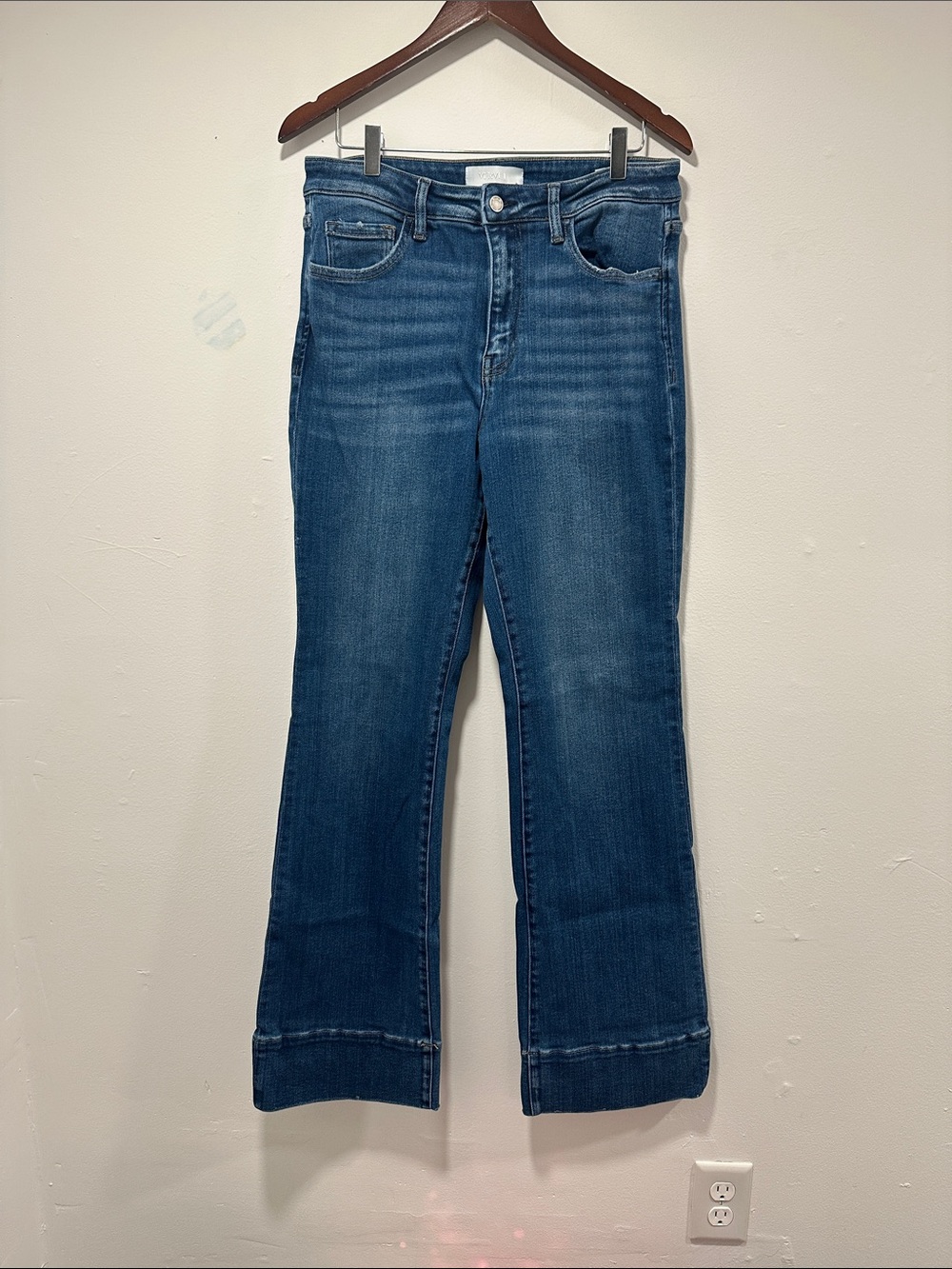 Vervet High-Rise Indigo Flare Jeans for Women 038